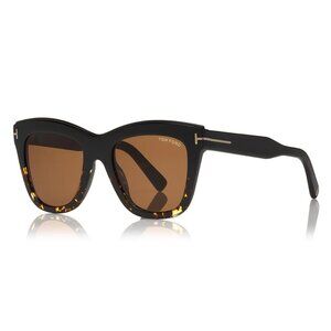 NEW TOM FORD WOMEN SQUARE JULIE TF685 05E SUNGLASSES FT0685/S HAVANA